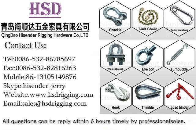 Hardware Rigging Electric Galvanized DIN6899A Thimble Useage Wire Rope Fitting