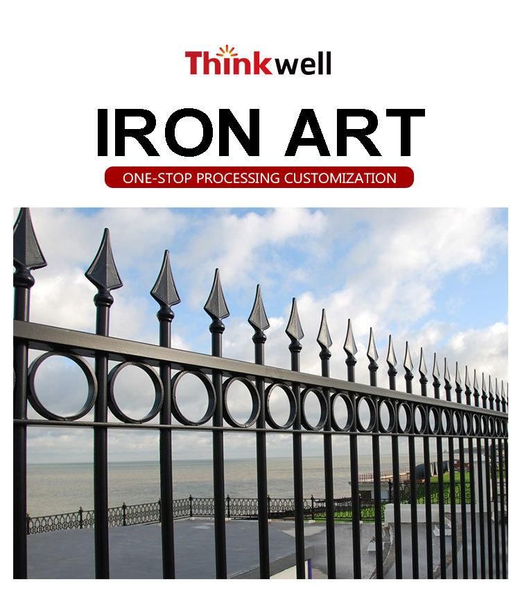 Customzied Forging Decorative Wrought Iron Fence Top