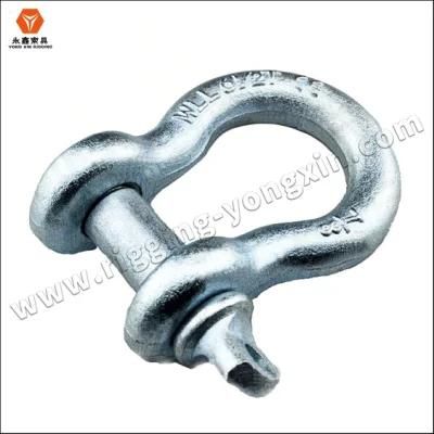 Heavy Load Forged Safety Bolt Bow Us Type Drop Forged Galvanized Screw Pin G209 Anchor Shackle Bow Steel Shackel