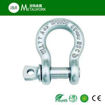 Us Standard Stainless Steel SS304 SS316 Galvanized Bow Shackle