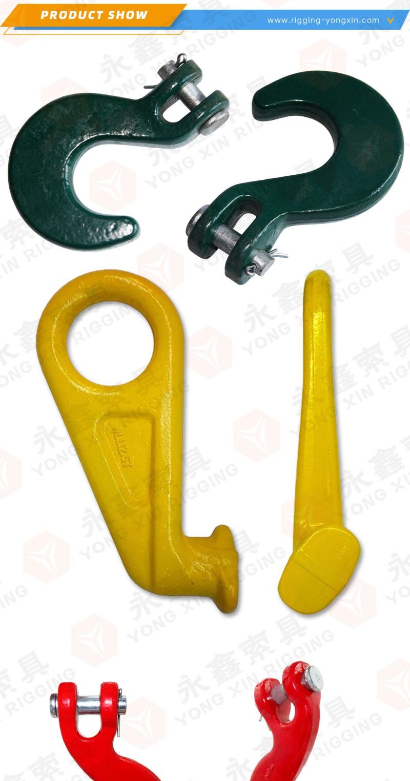 Alloy and Carbon Steel G80 European Type Eye Self-Locking Hook with Latch for Lifting