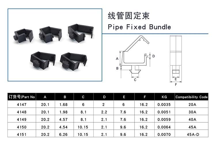 China Factory 40A Pipe Fixed Bundle for Aluminium Profile