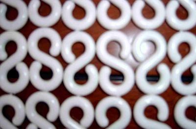 Plastic S Type Repair Link for Plastic Chains White