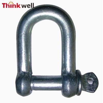 Open Die Forging Electric Galvanized European Type Large Dee Shackle