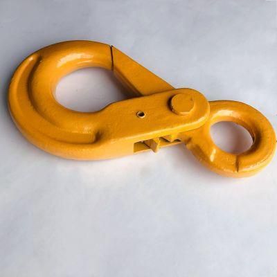 G80 Alloy Steel Forged Self Locking Hoist Safety Lifting Hook for Chain