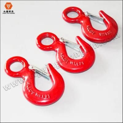 Marine Grade Stainless Steel 5/16&quot; Eye Hoist Hook with Latch, Fast Eye Safety Snap Hook, Clevis Slip Hook with Latch