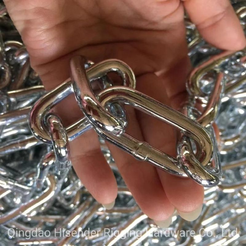 E. Galvanized DIN766 Welded Steel Link Chain