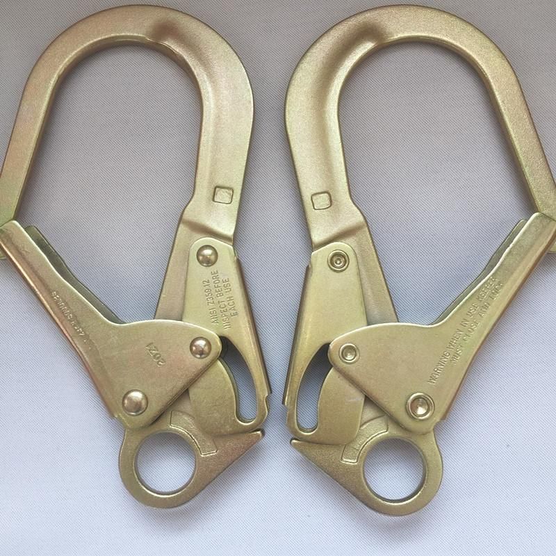 Fall Protection Forged Safety Snap Hook for Climbing Fitting Rebar Hook Snap Hook Safety Snap Hook Stamped Snap Hook