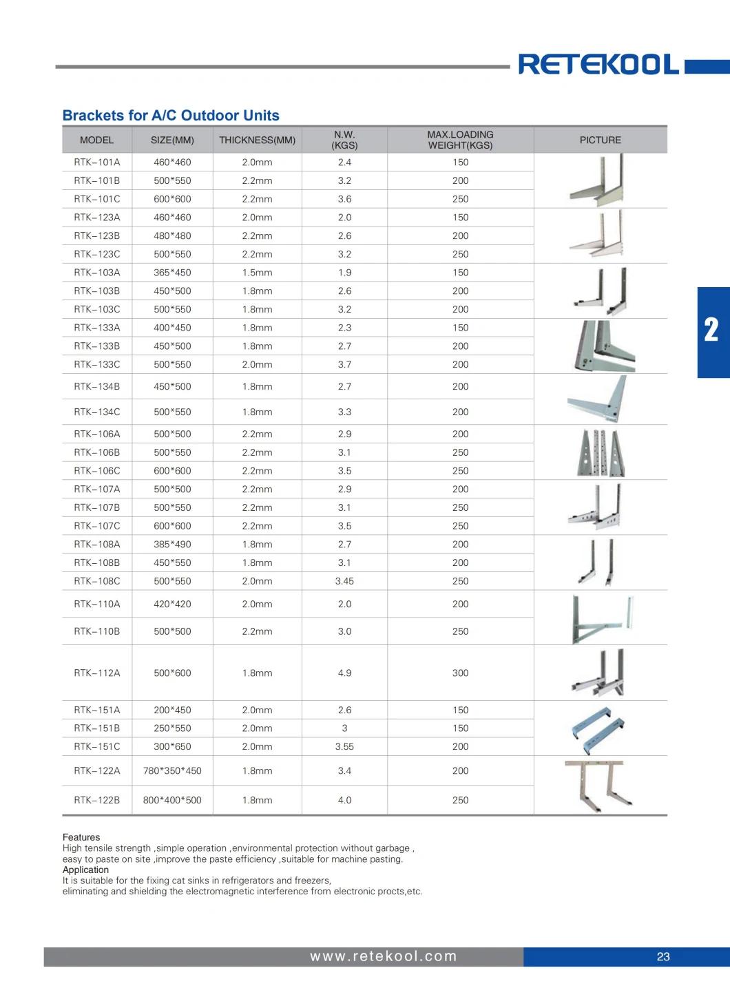 Iron Folding Air Conditioner Support Bracket Wall Bracket for Home