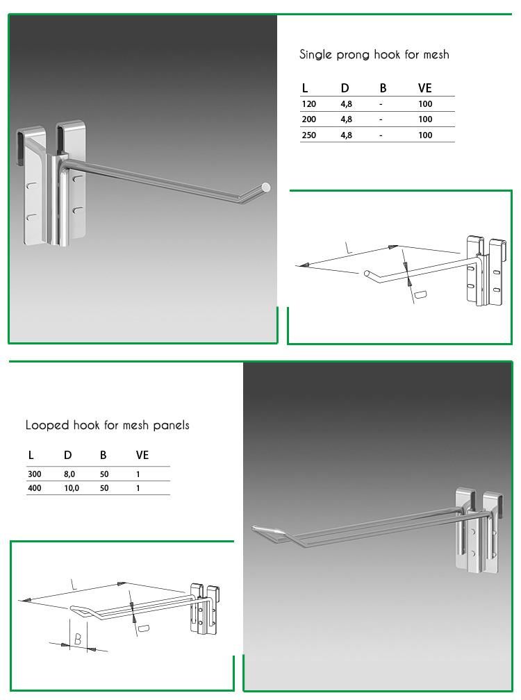 Wire Metal Gridwall Display Hooks