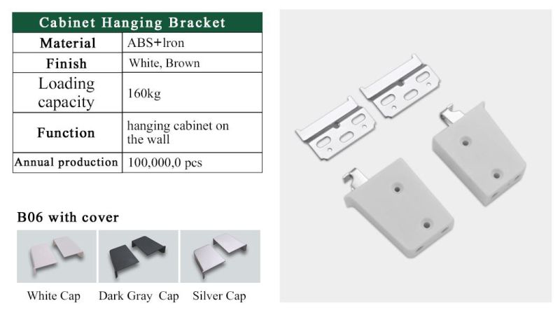 ABS Plastic Cover Visible Hanging Bracket for Furniture Cabinet Thickened Adjustable Suspension Hanger