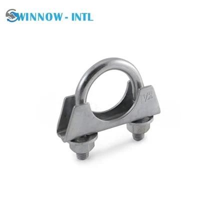 Hose Clips Zinc Plating Single Bolt Ring Pipe Exaust U Shape Clamp