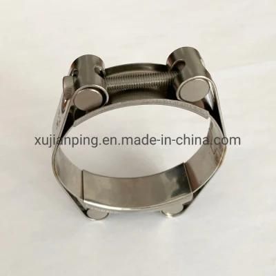 Stainless Steel Double Bolt Super Heavy Duty Hose Clamp