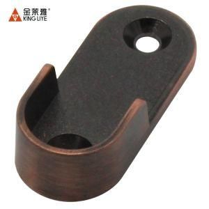 Oval Cloest End Support Flanges Socket Wardrobe Hanging Rails Rod End Bracket Support for 16mm/0.6inch Diameter Rod with Screws