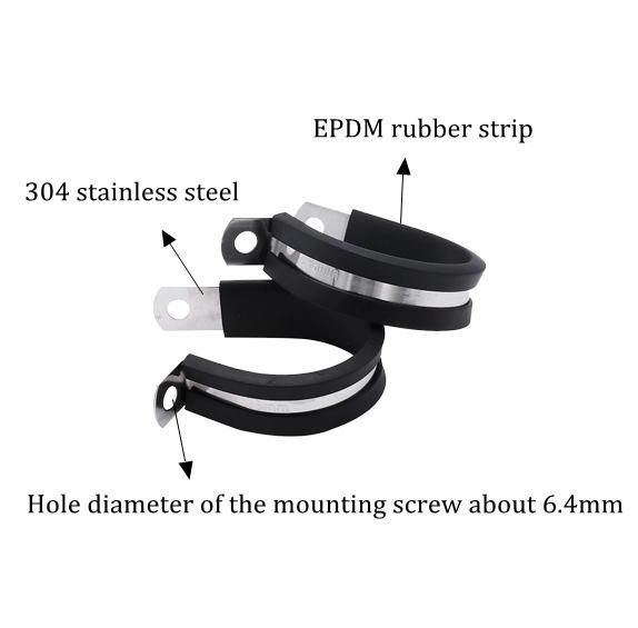 China Supplier P Clip Holder Rubber Clamp with Rubber Insert