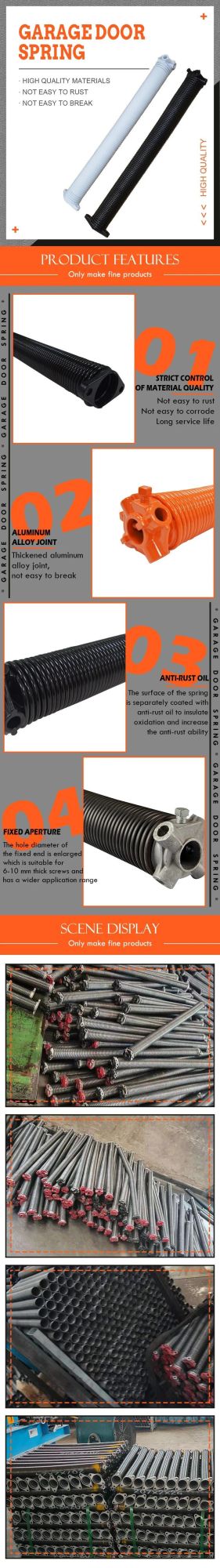 Double Garage Tension Spring 2in X. 250 X 33in Torsion Springs 304 Stainless Steel Special-Shaped Torsion Spring Garage