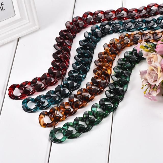 Acrylic Transparent Fashion Decorative Plastic Chain for Woman Bag Accessories