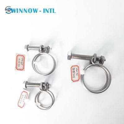 Manufacturer Price Adjustable Double Wire Rope Hose Clamps