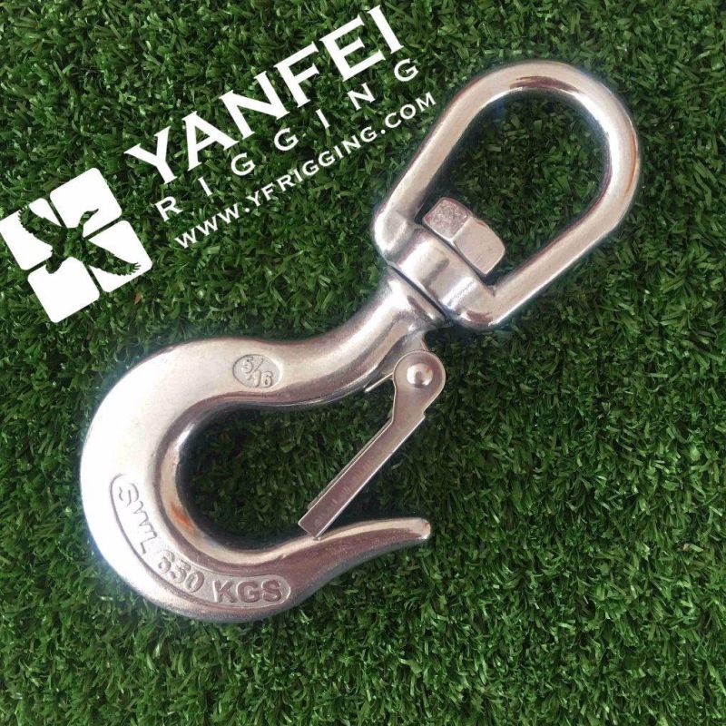 12mm Stainless Steel Swivel Hook with Safety Catch