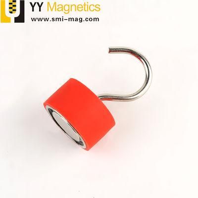 High Quality Custom Red Neodymium Magnetic Hooks Magnet