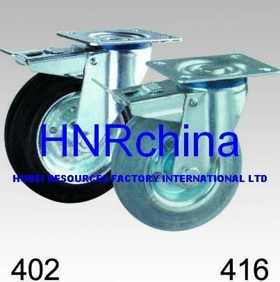 Grey Rubber Heavy Duty Industrial Rigid Caster