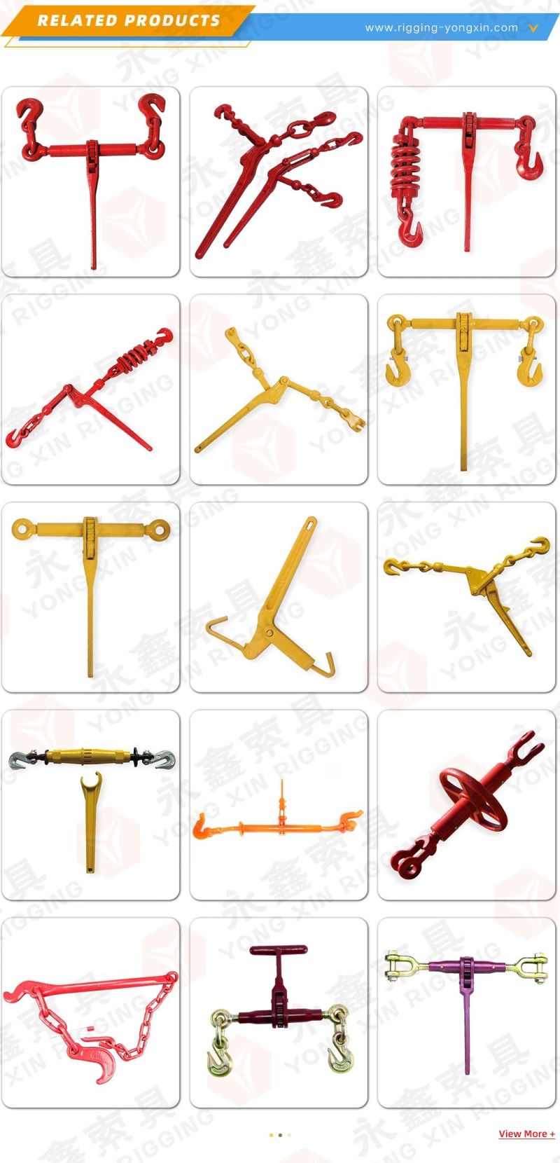 Yongxin Powder Coated Forged Us Type Ratchet Load Binder