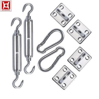 Sun Shade Sail Hardware Kit for Rectangle and Square Sun Shade Sail Installation 316 Stainless Steel