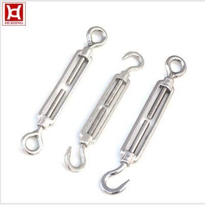 China Manufacturer Good Price Us Type DIN 1480 Stainless Steel Metal Turnbuckle with Eye Hook