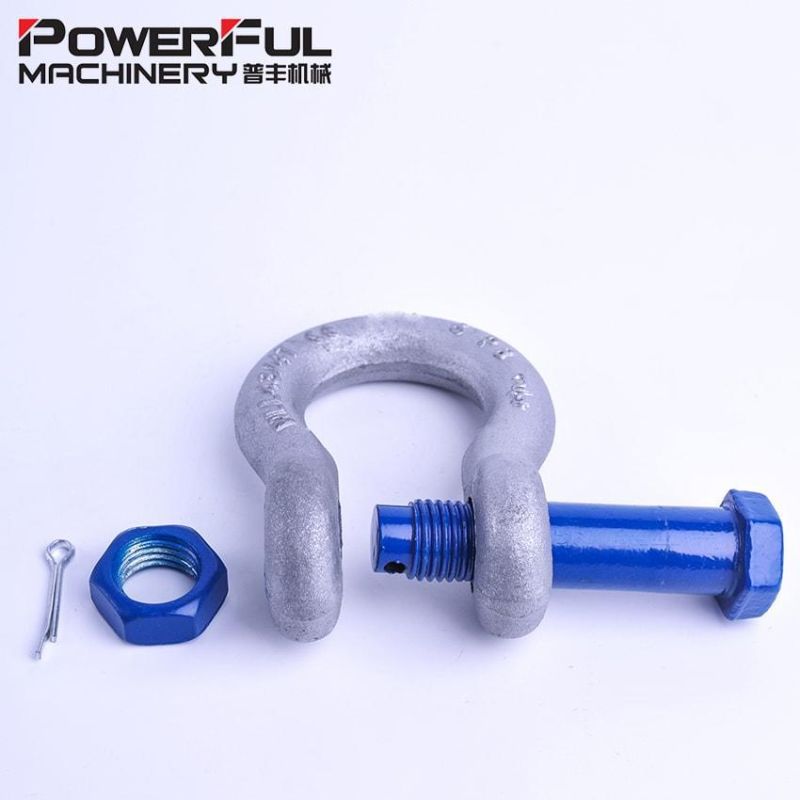 Factory Supply European Type Bow Shackle 8 Ton Bolt and Nut Shackle D Shackle