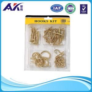 Brass Plated Metal Hook Assortment for Household