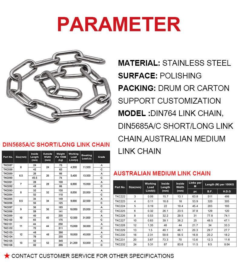 Connecting Link Stainless Steel 304/316 Link Chain