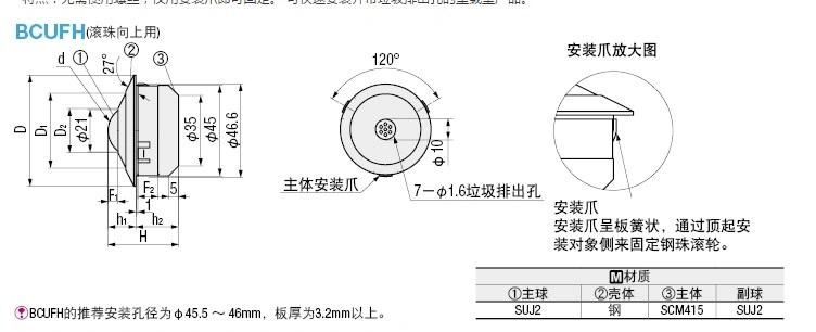 22750 Ball Transfer Unit Ball Casters