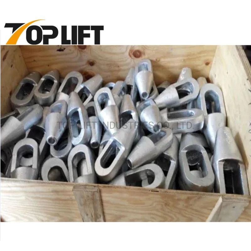 G417 High Standard Grooved Closed Spelter Socket for Wire Rope Sling