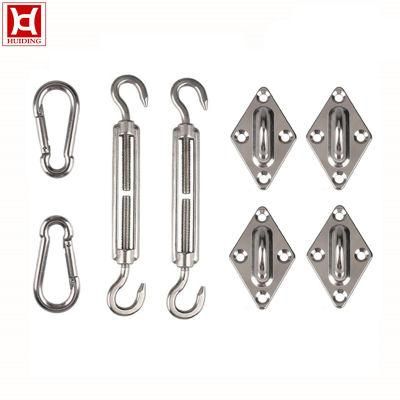 Stainless Steel Square Sun Shade Sail Hardware Kits
