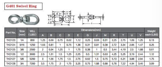 Factory Price Hot Sale G401 Galvanized Swivel Ring