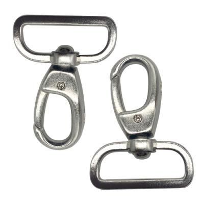 Metal Silver Spring Clip Snap Dog Hook for Key Chain/Handbag