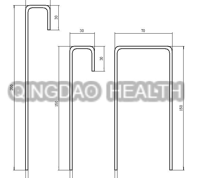 Deep J Hook for Garden Stake, Enhanced U Hook Staples