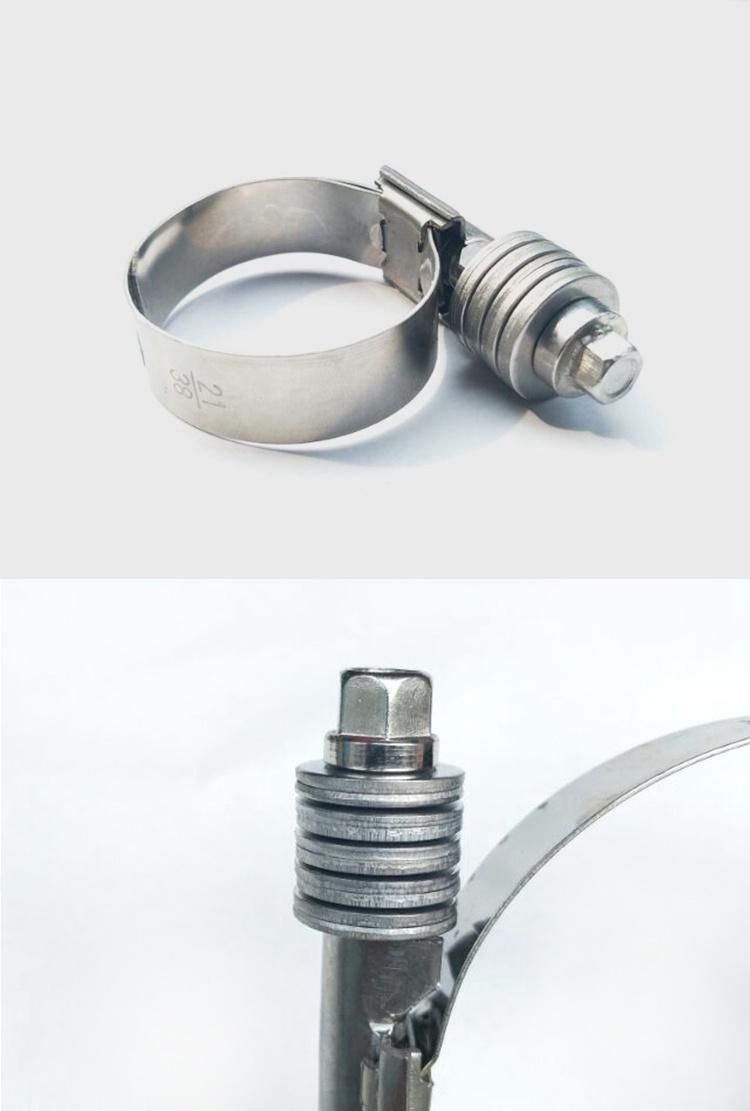 304 Stainless Steel American Heavy Duty Worm Gear Constant Tension Clamp