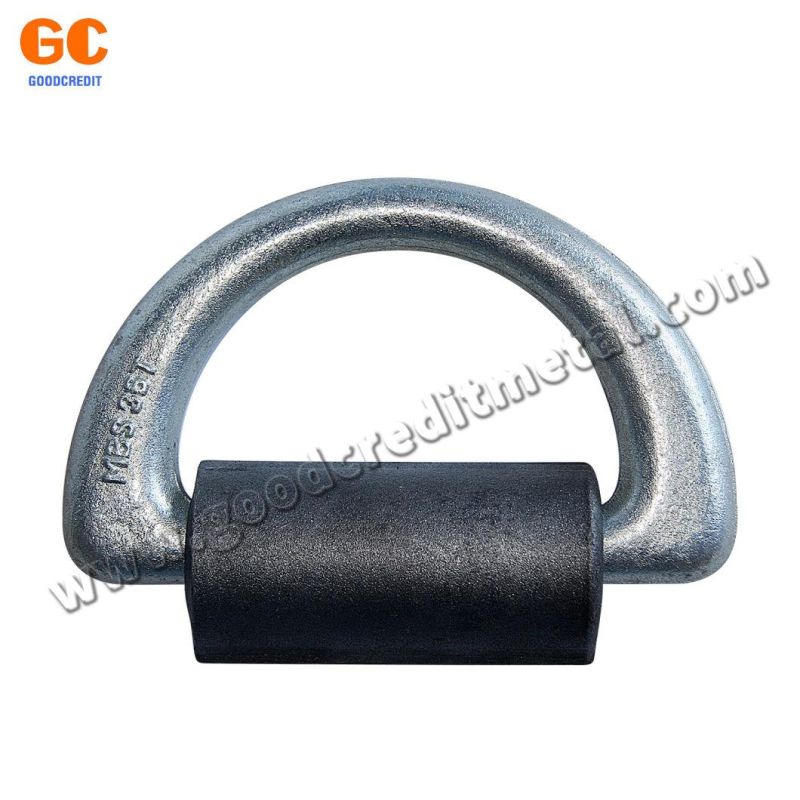 Factory Black Carbon Steel Drop Forged Lashing D Ring with Clip