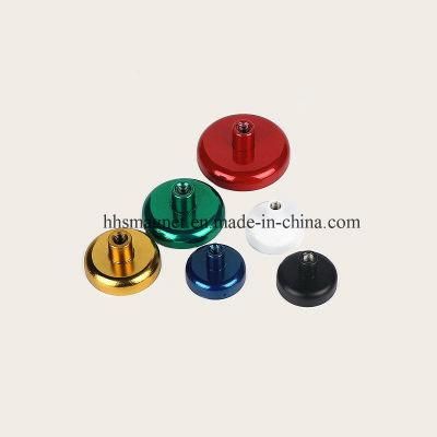 Colorful Painted Neodymium Hook Magnet with M4 Hook
