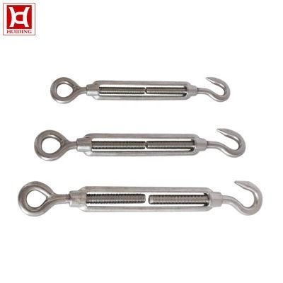 Marine Boat Ship Hardware Parts Drop Forged Electric Galvanized Standard DIN1480 Turnbuckle with Hook and Eye
