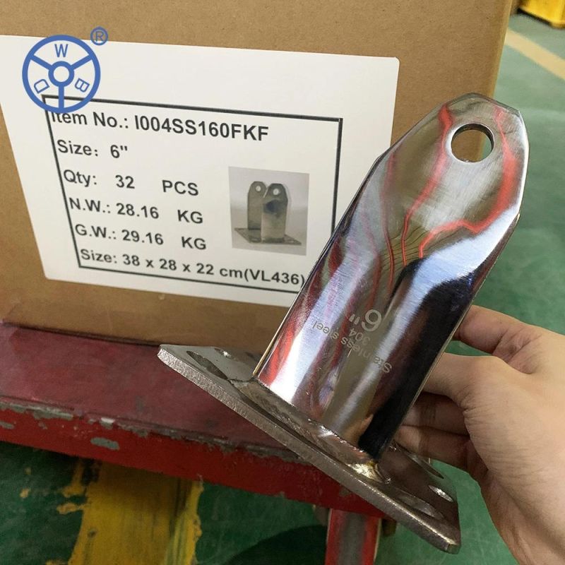 Wbd 3 4 5 Inch 75mm Stainless Steel Swivel Thread Stem Brake Medium Duty Industrial Caster Wheel Bracket Fork Housing