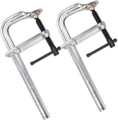 Thick Rail F Clamp 12-Inch 4-3/4-Inch Throat 300 X 120mm Heavy Duty F Bar Clamp for Welding,
