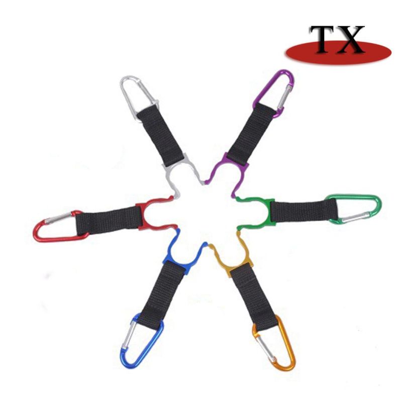 Promotional Gift Souvenir Keychain Climbing Hook Carabiners with Ribbon
