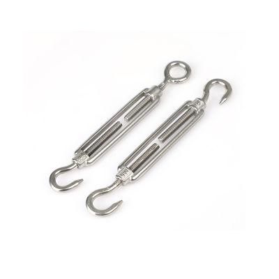 SS304 M5 5mm Wire Cable Turnbuckle Rigging Wire Rope Tensioner 304 Stainless Steel Open Body Hook Eye Turnbuckle