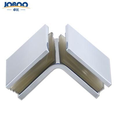 Wholesale Metal Square Bilateral Brass 90 Degree Shower Glass Connector Corner Holder Glass Hardware for Sauna