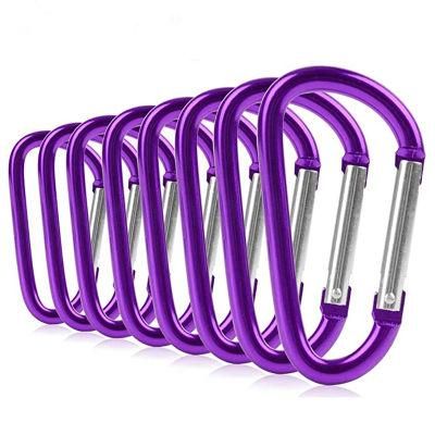 7# Colorful Aluminum Carabiner with Keyring, Snap Hook Carabiner, Keychain Carabiner