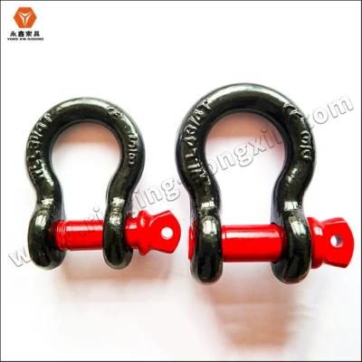 Hot Sell Galvanized Drop Forged Lifting Marine Screw Pin Bow Shackle Anchor Shackle for Hitch Receiver Tube