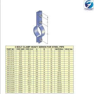 Three Bolted Clamp for Steel Pipe (FM171H Series)