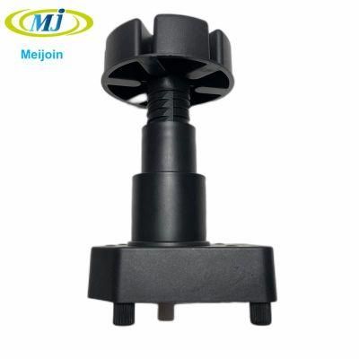 Strong Loading Capacity 90-170mm Plastic Black Kitchen Cabinet Leg